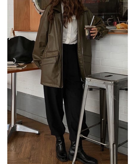 eco leather blouson/3color