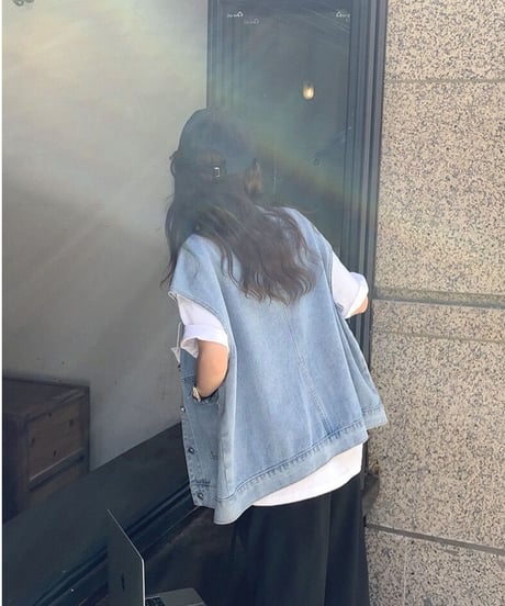 denim over vest/2color