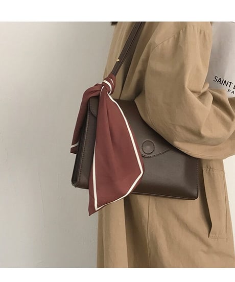 simple shoulder bag & scarf/3color