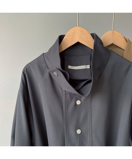 stand collar trench coat/2color