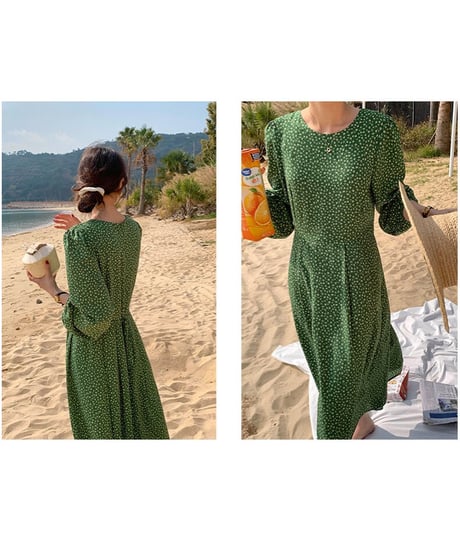 small flower dress/2color