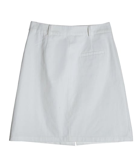 white middle skirt