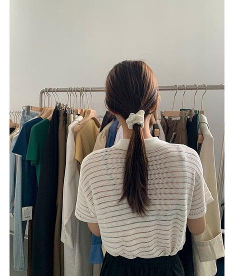 sheer border shirt/2color