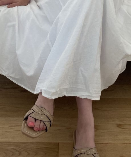 cross stitch flat sandal/3color