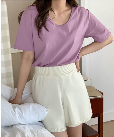 knit short pants/3color
