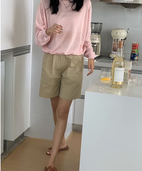 [OUTLET]linen blend sheer long-T/3color(ネコポス)