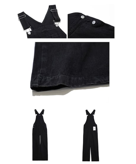 black denim salopette