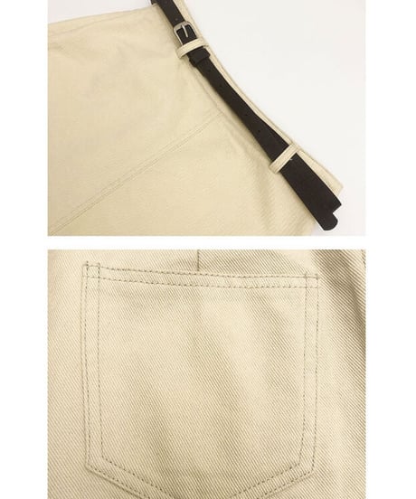 back slit skirt/2color