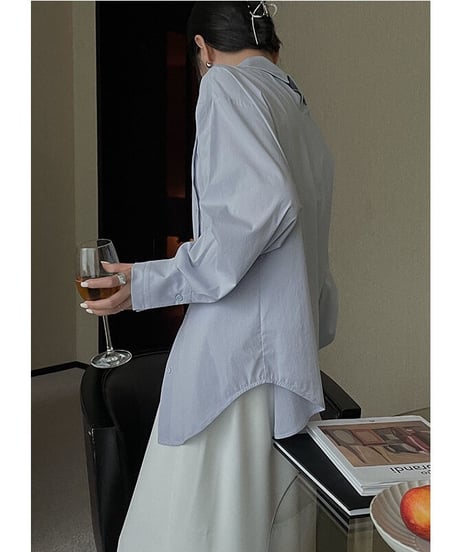 tencel design blouse shirt/3color(ネコポス)