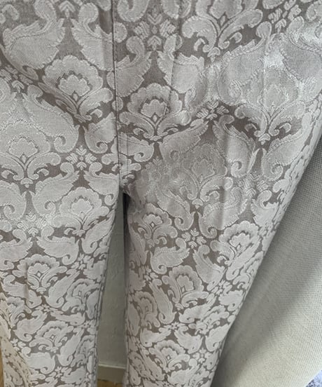 [ OUTLET]satin jacquard flare pants/2color