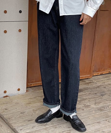 indigo straight denim