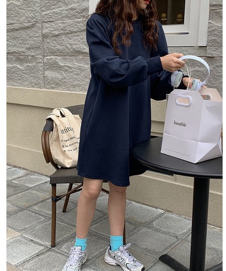 balloon sleeve middle one-piece/2color