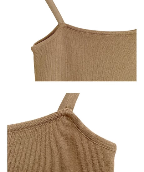 （Set up）bi-color middle cardigan & camisole/3color