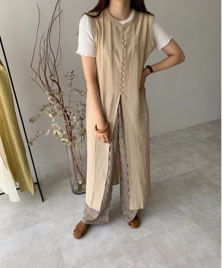 2way long gilet/3color(ネコポス)