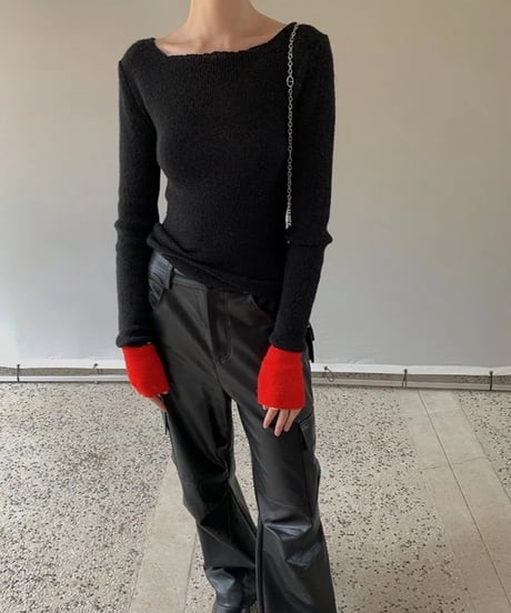 bi-color simple knit/2color(ネコポス)
