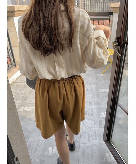 half work pants & belt/3color