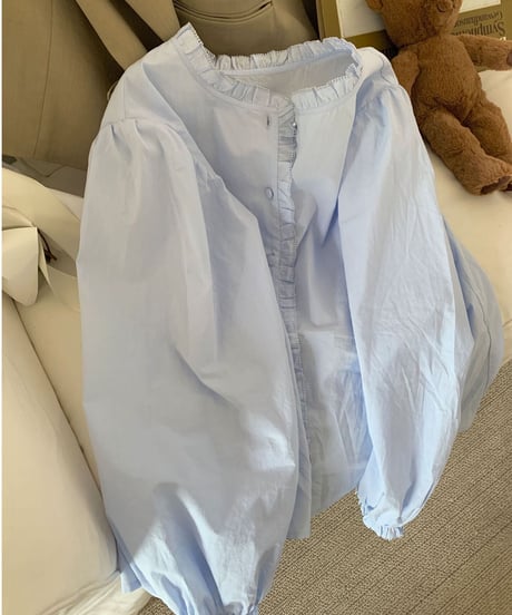 [OUTLET]frill volume sleeve blouse/2color