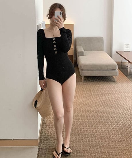front button swimsuit/2color