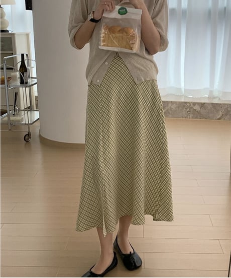 check side slit skirt/2color