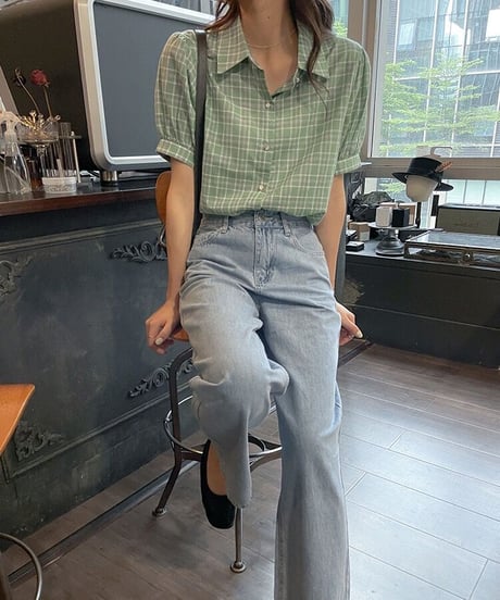 retro check shirt(half sleeve)/2color(ネコポス)