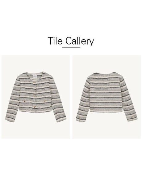 tweed random border jacket
