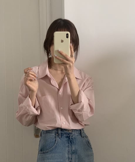 [OUTLET]double pocket color shirt/5color