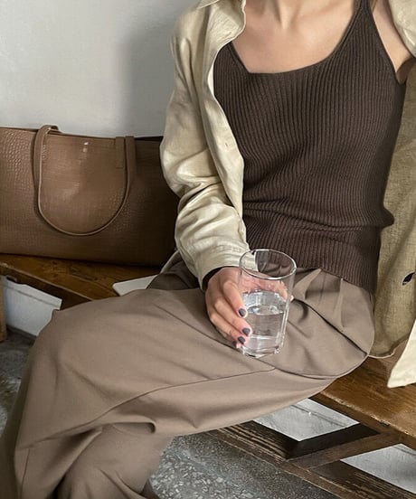 rib knit tank top/6color