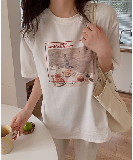 photo print T-shirt/2color(ネコポス)