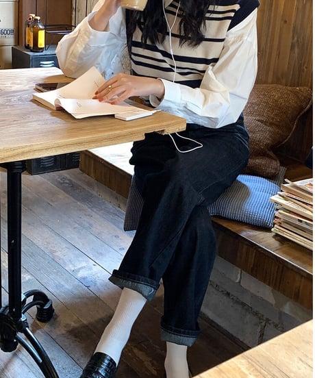 indigo straight denim