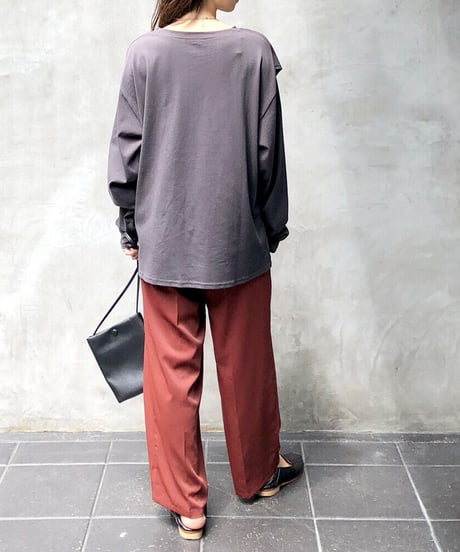 [OUTLET]3way sleeve slit Tee/2color