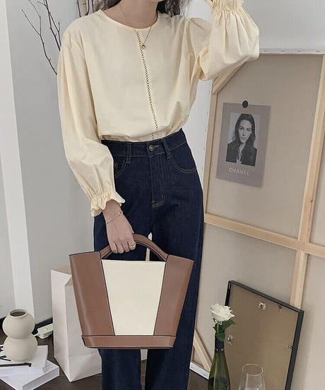 cotton simple blouse/2color(ネコポス)
