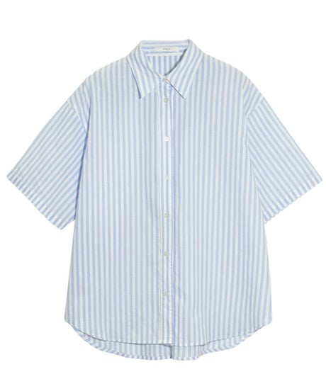 stripe half sleeve shirt/2color(ネコポス)