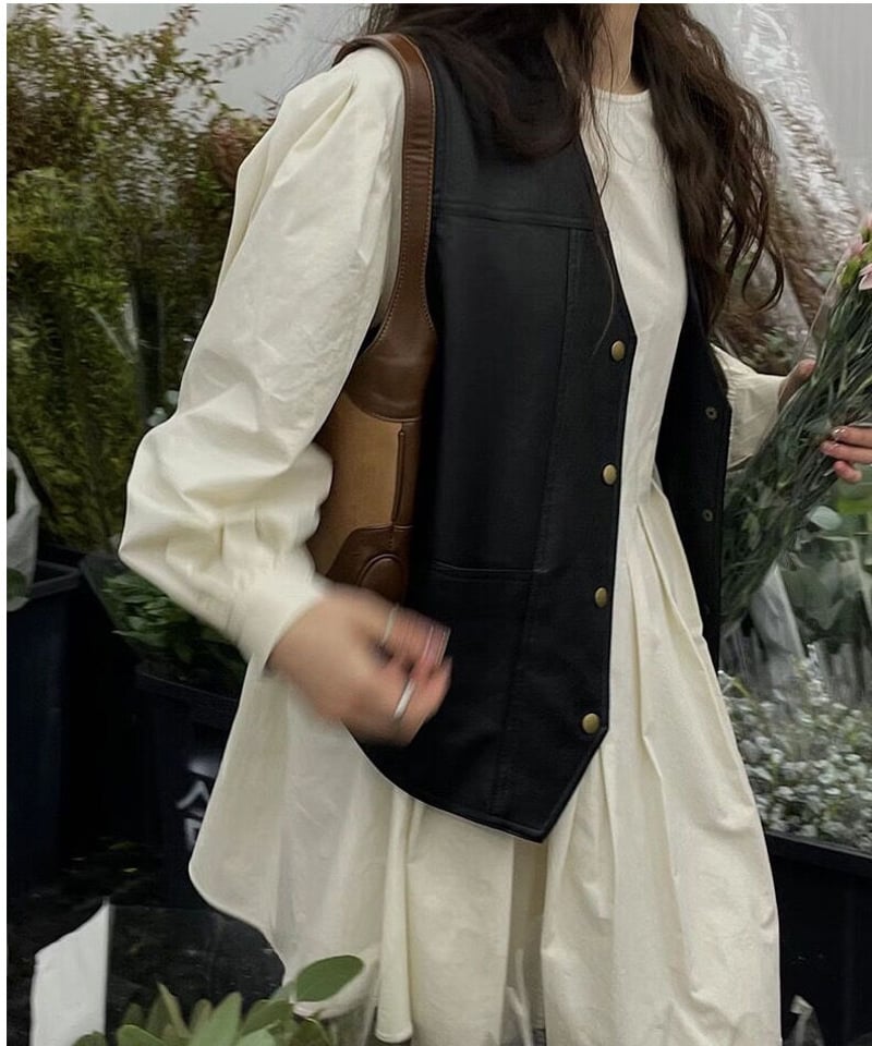 eco leather vest | as.style