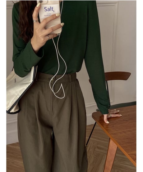 [OUTLET]color crew neck tops/6color