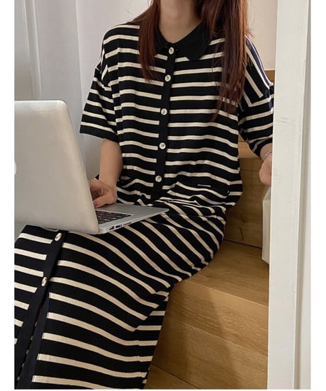 border long one-piece/2color