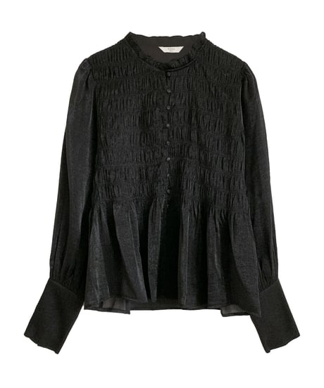 gather long cuffs blouse/3color