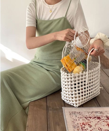 back lace up set up dress(下)/4color