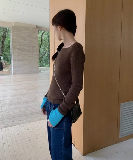 bi-color simple knit/2color(ネコポス)