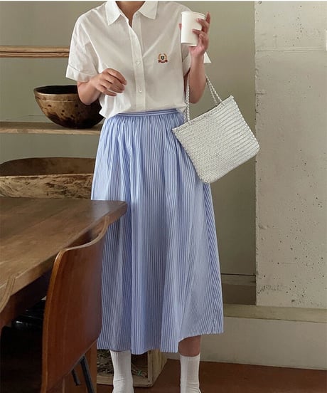 stripe marin skirt/2color