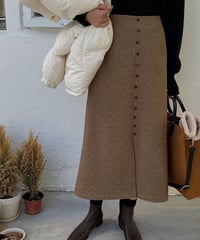 front button skirt/2color