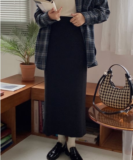 tight long skirt/2color