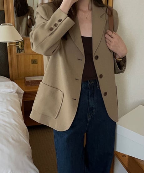 basic tailored jacket/2color