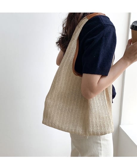 summer piping  tote bag/3color