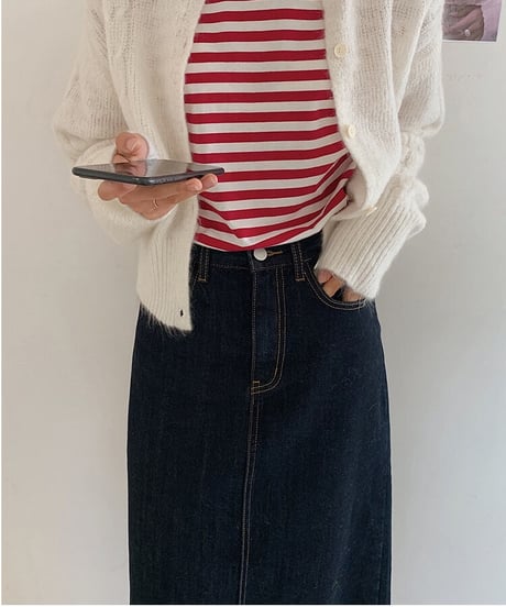 indigo denim skirt