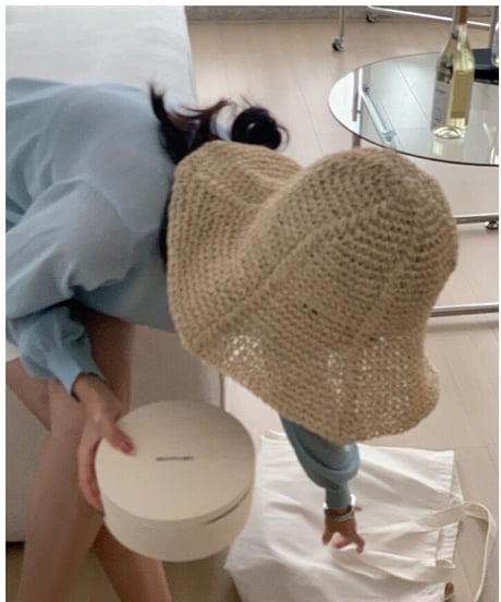 summer straw hat/2color