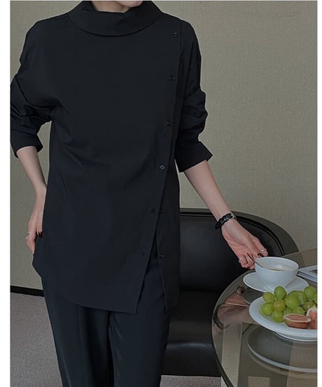 tencel design blouse shirt/3color(ネコポス)