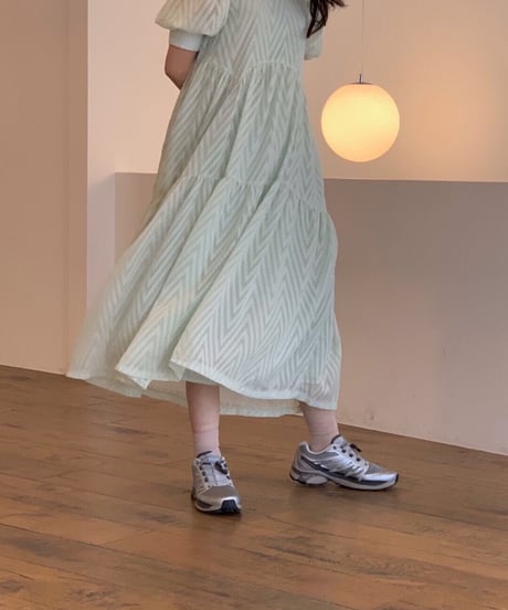 airy puff sleeve OP/2color