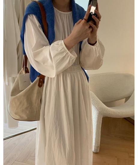 airy long dress/3color