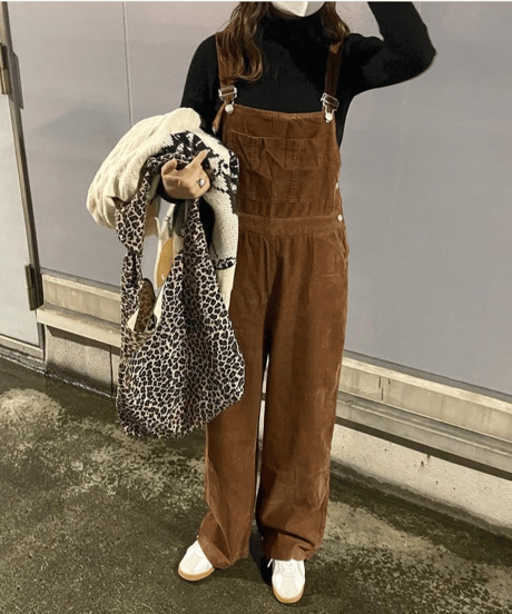 11w corduroy overall/2color