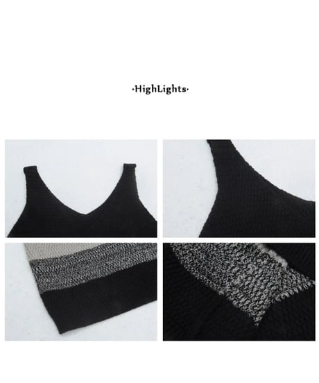 color block knit tops/2color(ネコポス)